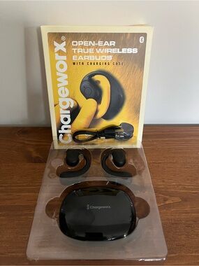 Chargeworx Open-Ear True Wireless Earbuds - Black